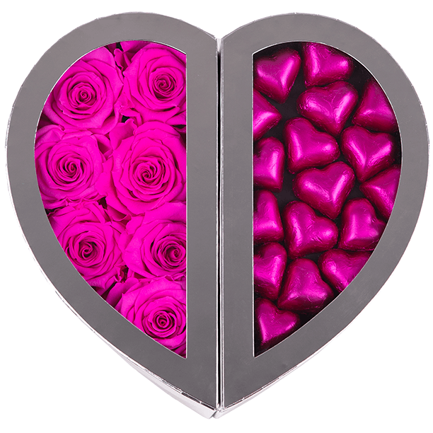 Donker roze Chocolade box Lois - Rosuz